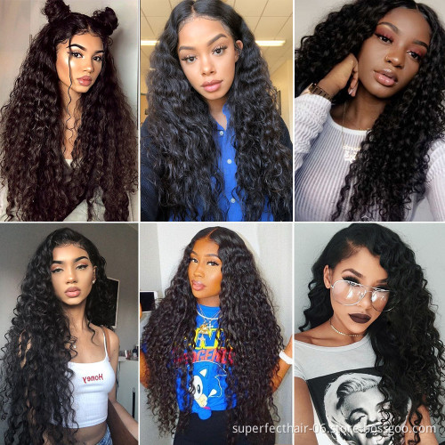New Arrival Wholesaler Price Virgin Hair Curly 13*6 Lace Front Brazilian Remy Human Hair Lace Wig